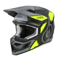 Oneal Шлем кроссовый 3Series Neon Vision V.24 серый/желтый в Барнауле