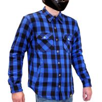 MCP Моторубашка мужская Rebel Full kevlar, черно-светло синий в Барнауле