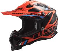 LS2 Мотошлем MX700 Subverter Evo Stomp Черно-оранжевый в Барнауле