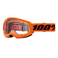 100% Очки Strata 2 V26 Goggle Neon Orange / Clear в Барнауле