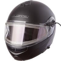 LS2 Мотошлем снегоходный FF325 Strobe Electric Snow Solid Черный Матовый в Барнауле