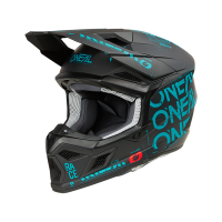 Oneal Шлем кроссовый 3Series Static черный/бирюзовый в Барнауле
