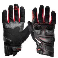 Sweep Перчатки кожаные+текстиль Hammer Black/Red в Барнауле