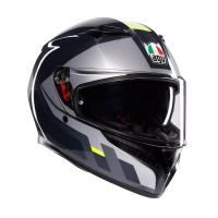 AGV Шлем K3 Shade Grey/Yellow Fluo в Барнауле