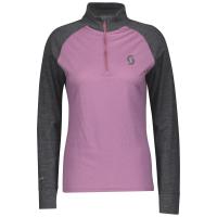 Scott Термокофта женская  Zip Defined Merino dark grey melange/cassis pink в Барнауле