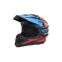 Desment Шлем кроссовый Raptor Black-Blue-Orange graphic в Барнауле