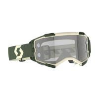Scott Очки кроссовые Fury LS kaki green/light sensitive grey works в Барнауле