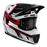 Leatt Шлем кроссовый  7.5 V26 White-Red + очки Velocity 4.5 в Барнауле