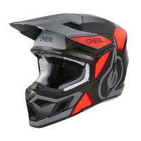 Oneal Шлем кроссовый 3Series Vision Серый/Красный в Барнауле