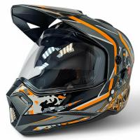 AIM Шлем кросс/эндуро JK802S Orange/Grey/Black в Барнауле