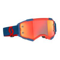 Scott Очки кроссовые Fury dark blue/neon red/orange chrome works в Барнауле