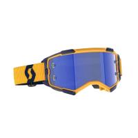 Scott Очки кроссовые Fury dark yellow/dark blue/blue chrome works в Барнауле