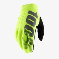 100% Мотоперчатки текстильные подростковые Brisker Youth Glove Fluo Yellow в Барнауле