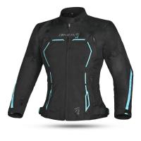 Dimox Мотокуртка текстиль Margo Women Black/Turquoise в Барнауле