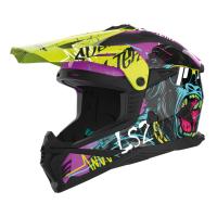 LS2 Шлем MX708 Fast II Gorilla фиолетово-желтый в Барнауле