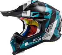 LS2 Мотошлем MX700 Subverter Evo Max Черно-бирюзовый в Барнауле