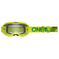 Oneal Маска кроссовая B-10 Solid V.24, желтый, прозрачные линзы Antifog, с защитой от уф лучей в Барнауле