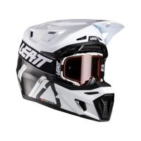 Leatt Мотошлем 9.5 Carbon-White + очки Velocity 6.5 V26 в Барнауле