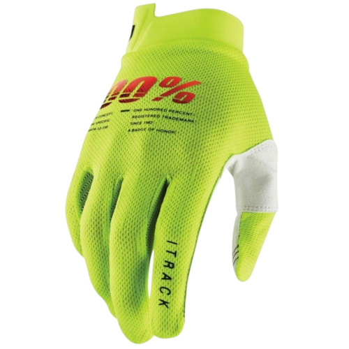 100% Мотоперчатки текстильные ITrack Fluo/Yellow в Барнауле