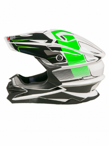 AIM Шлем кроссовый JK803 White/Green в Барнауле