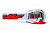 100% Маска кросс FMF Powerbomb Rocket White - прозрачная линза в Барнауле