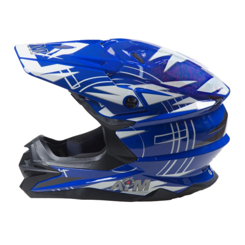 AiM Шлем кроссовый JK803S Blue/White в Барнауле