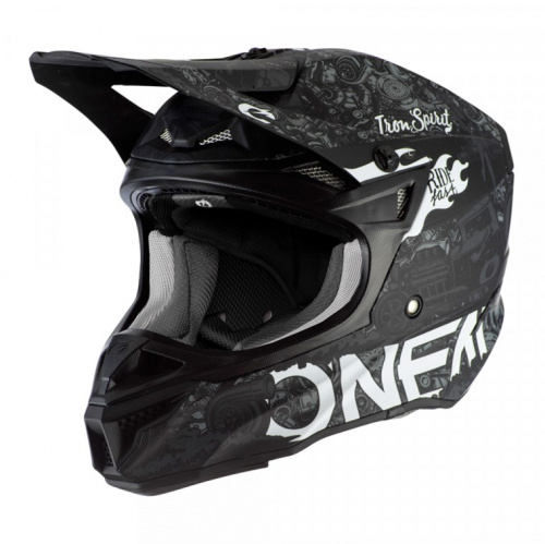 Oneal Шлем кроссовый 5Series Polyacrylite Черный/Белый в Барнауле
